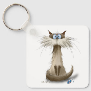 Llavero Dibujo de gato siamés