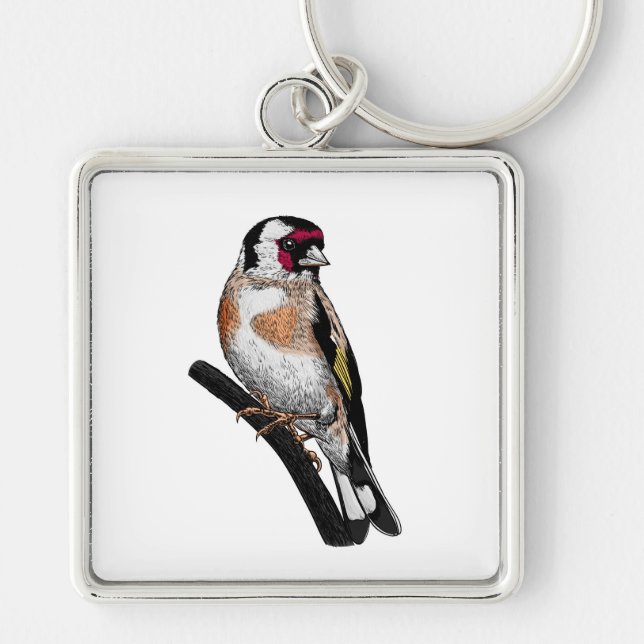 Llavero Dibujo de Goldfinch (Frente)