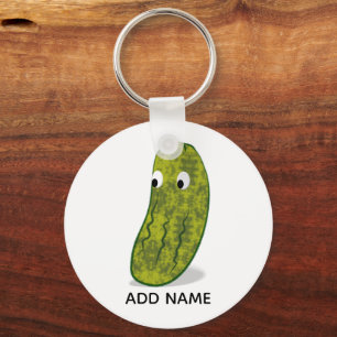 Llavero Dibujo de pepino animado lindo