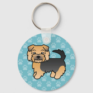 Llavero Dibujo de perro de dibujos animados Norfolk Terrie
