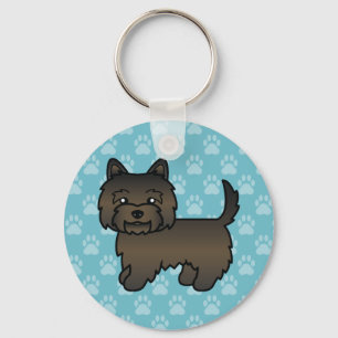 Llavero Dibujo de perro de dibujos animados Terrier Cairn 
