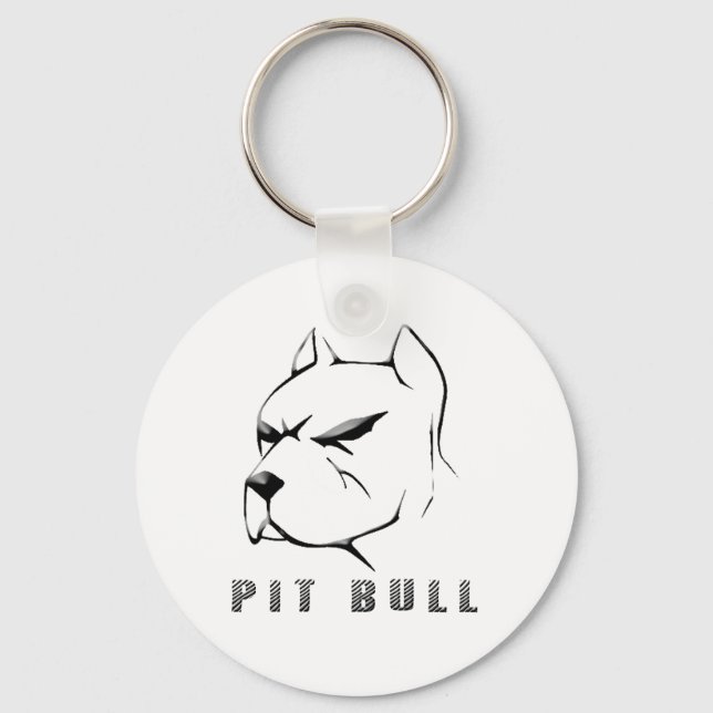Llavero Dibujo de Pitbull (Anverso)