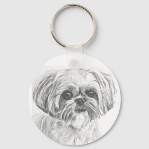 Llavero Dibujo de Shih Tzu