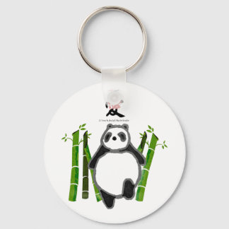 Llavero Dibujo de tinta de panda mate