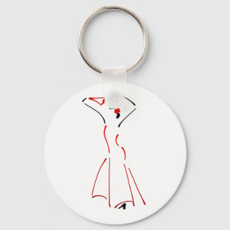 Llavero Dibujo de tinta de un bailarín flamenco