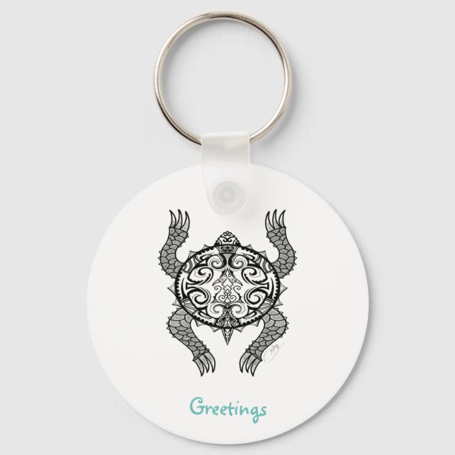Llavero Dibujo de tortuga (Anverso)