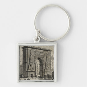 Llavero Dibujo del monumento de Porte Saint-Denis