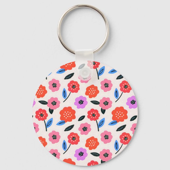 Llavero Dibujo Han patrón de flores (Anverso)