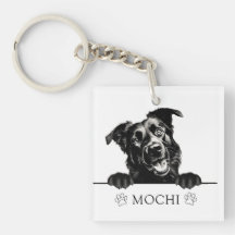 Dibujo personalizado a mano de perro pastor en Mal