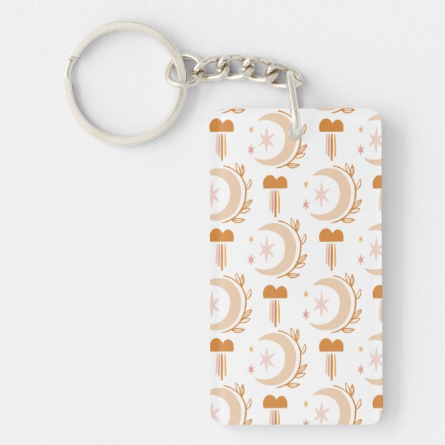 Llavero Dibujo simple de flor (Frente)