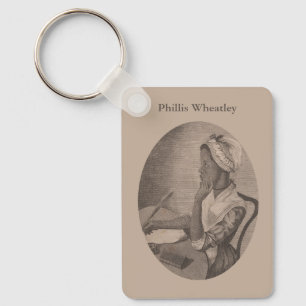 Llavero Dibujo vintage del poeta Phillis Wheatley