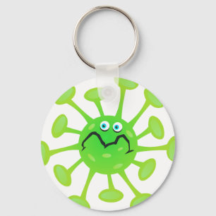 Llavero Dibujos animados divertidos de bacterias germenes