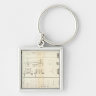 Llavero Dibujos de barcos, puentes, vagones, proyectiles