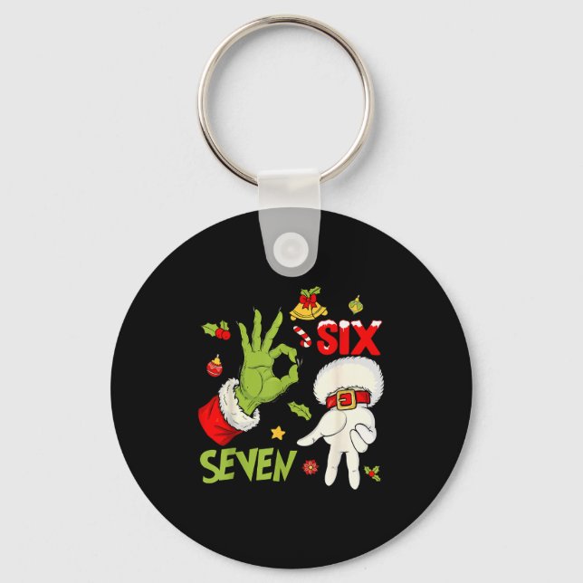 Llavero dicho de meme de moda de Navidad 67 disfraz de mem (Anverso)