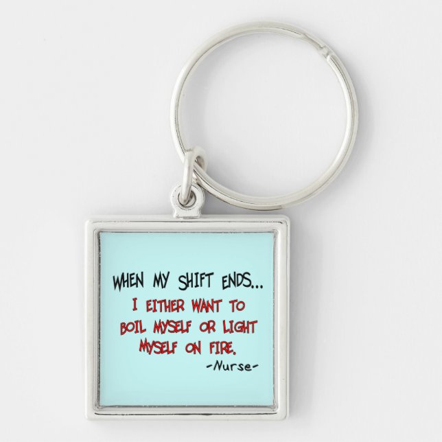 Llavero Dichos Divertidos de Enfermeras (Frente)