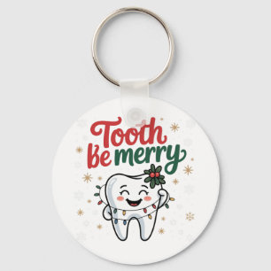 Llavero Diente Sean Merry Funny Dental Dentist Navidades