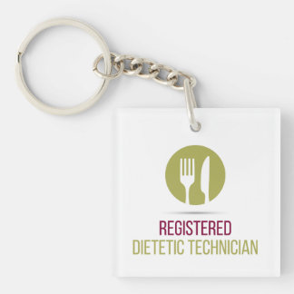 Llavero dietético registrado del acrílico del