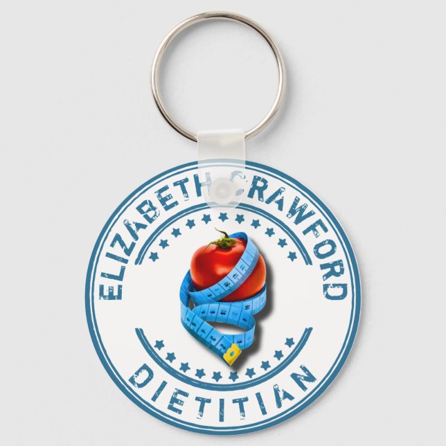 Llavero Dietólogo Dietista Médica Con Cinta De Medición (Anverso)