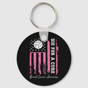 Llavero Dig For A Cure Mama Cancbon Awareness Ribbon Voll