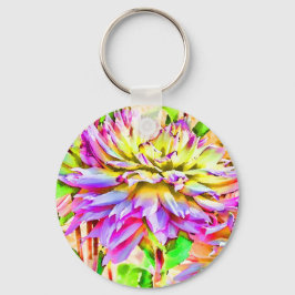 Llavero Digital Watercolor Dahlia