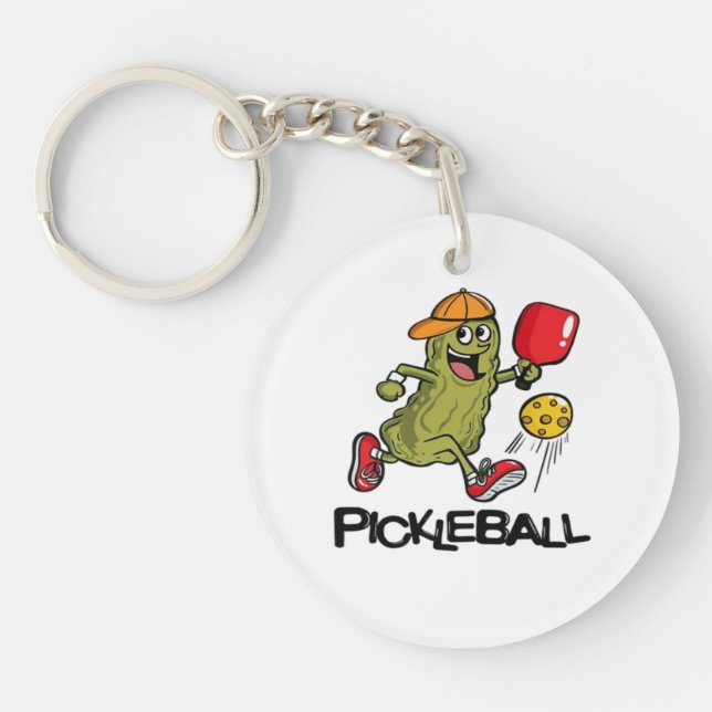 Llavero Dill funny jugando pickleball  (Frente)