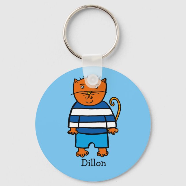 Llavero Dillon el gato personalizado (Anverso)