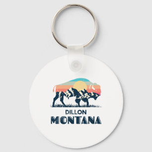 Llavero Dillon Montana Vintage Bison Naturaleza Caminata 