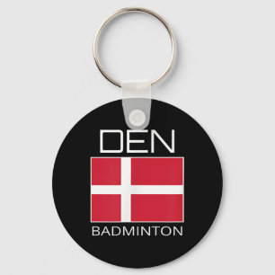 Llavero Dinamarca Equipo de Badminton Atleta Danés Bandera