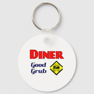 Llavero Diner Good Grub Hamburger Restaurant Art