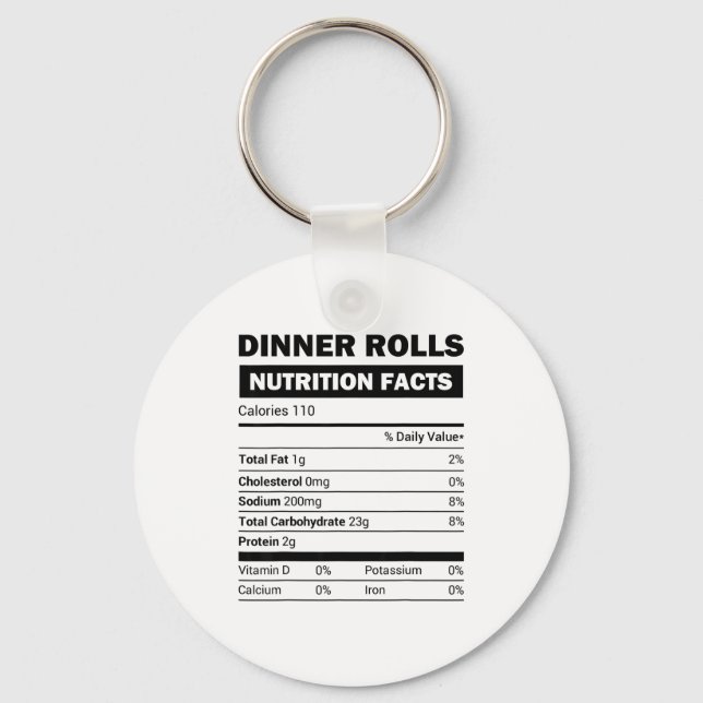 Llavero Dinner Rolls Nutrition Facts Family Matching Chris (Anverso)