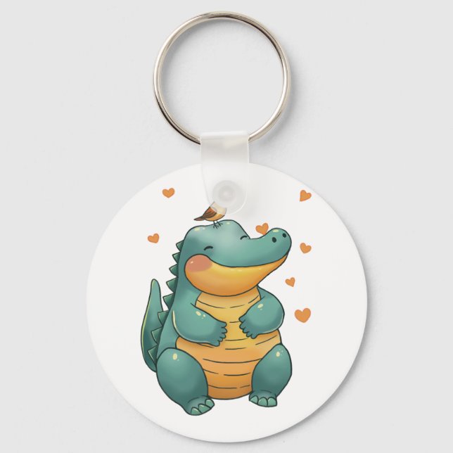 Llavero Dino y amigos pajaritos (Anverso)