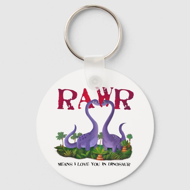 Llavero Dinos cortos y románticos - Rawr (Anverso)