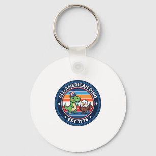 Llavero Dinosaur Kawaii Patriótico Todo Americano DINO EST