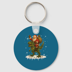Llavero Dinosaur T Rex Navidad Santa Niños Hombres Chicas