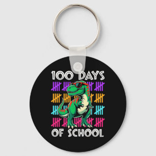 Llavero Dinosaurio 100 Días De Profesores Escolares Niños