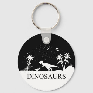 Llavero Dinosaurio bajo las estrellas
