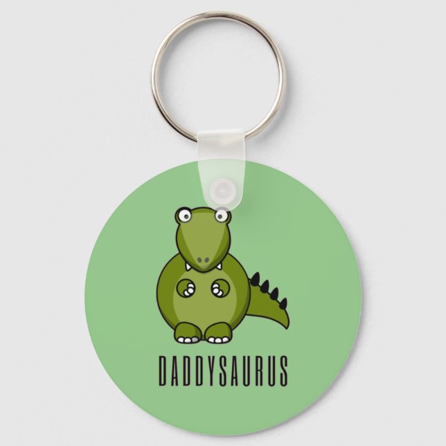 Llavero Dinosaurio Daddysaurus Papi Padres Día Regalo Fami (Anverso)