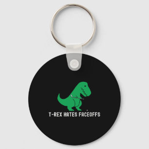 Llavero Dinosaurio de hockey T-rex divertido odia las cara