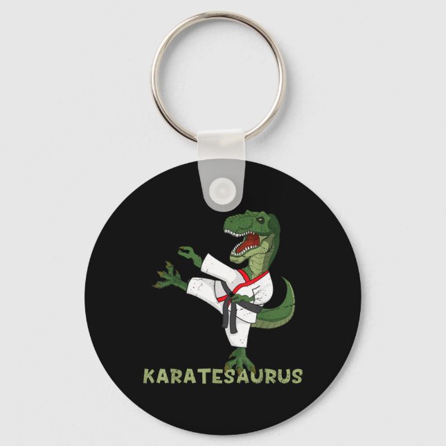 Llavero Dinosaurio de Karate Divertido Karatesaurus Gráfic (Anverso)