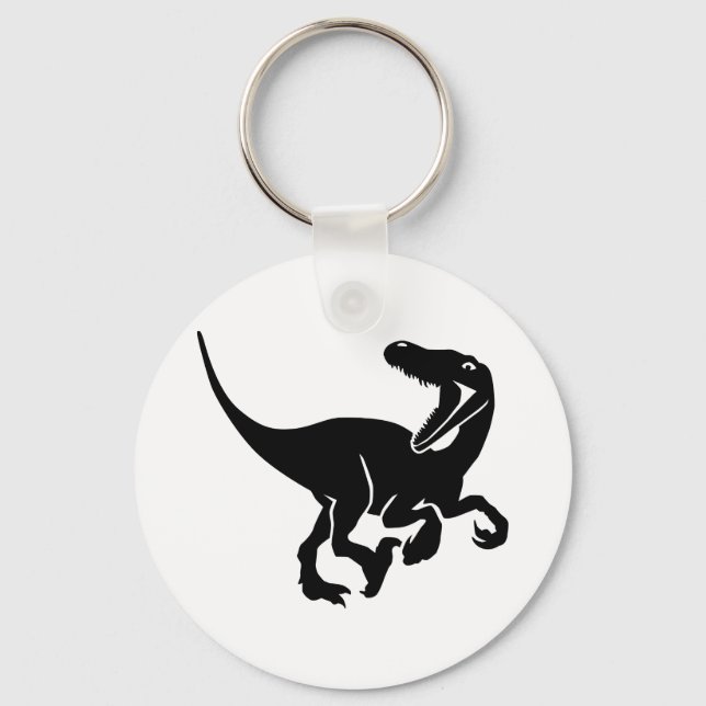 Llavero Dinosaurio de Velociraptor (Anverso)