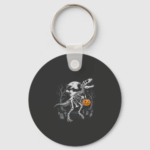 Llavero Dinosaurio Esqueleto Halloween Calabaza Cementerio