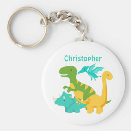 Llavero Dinosaurio infantil lindo personalizado