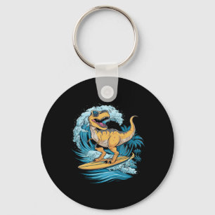 Llavero Dinosaurio Surfista de Playa T-rex Surfista