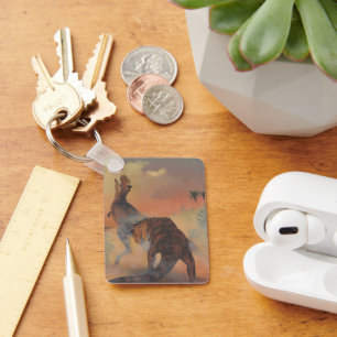 Llavero Dinosaurios antiguos, Carnotaurus rugiendo en la s