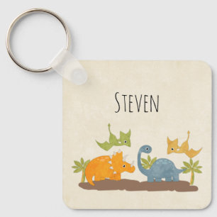 Llavero Dinosaurios Cutos Vida Silvestre Prehistórica