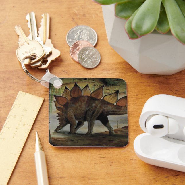 Llavero Dinosaurios vintage, Stegosaurus, cola con espigas (Escritorio )
