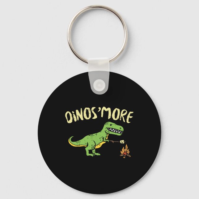 Llavero Dinosmore Divertido Dino Smore Camping Campamento  (Anverso)