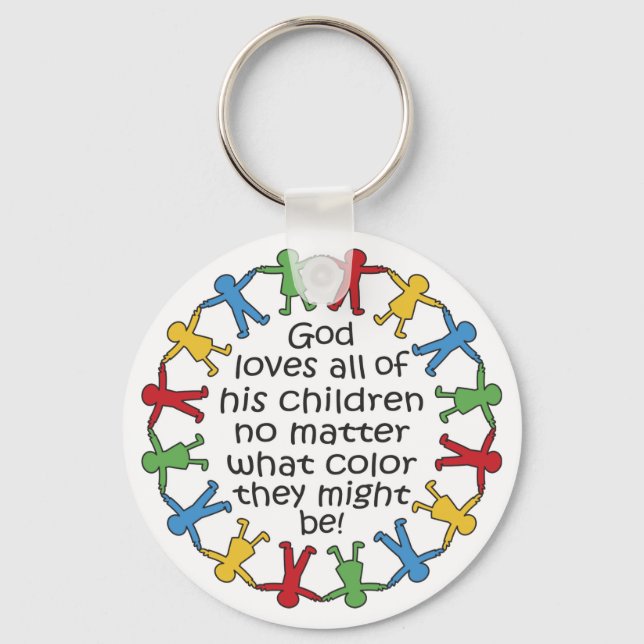 Llavero Dios ama a todos (Anverso)