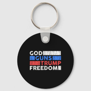 Llavero Dios Armas Trump Libertad - Divertido Usa Trump