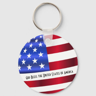 Llavero Dios bendice la bandera de los Estados Unidos de